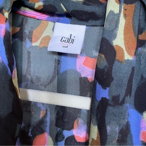 CAbi Flaunt Faux Wrap Drape Neck Blouse #3077 EUC size medium - Picture 5 of 11